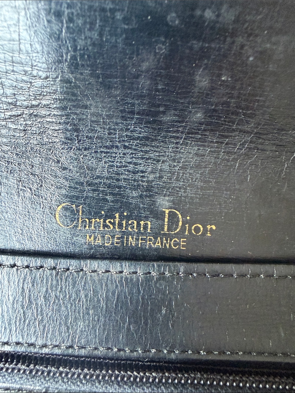 Vintage Christian Dior Black Leather Shoulder Bag - Picture 2 of 4